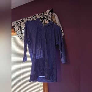 Maurices Purple Half Sleeve Zip Up Top